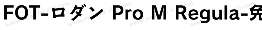 FOT-ロダン Pro M Regula字体转换